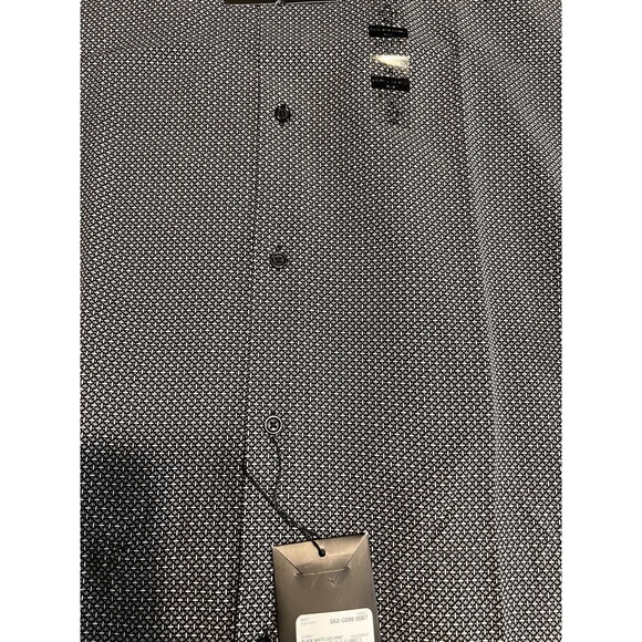 NWT Shaquille O’Neal Black And White Geo Print Button Down 4XL - Picture 2 of 6